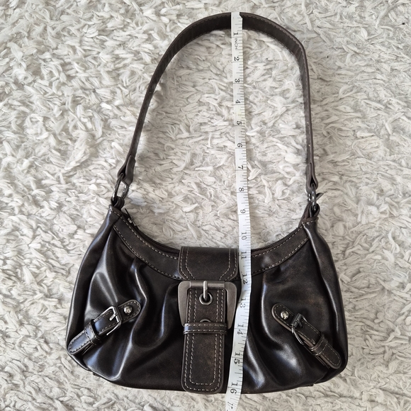 Shein Y2K Dark Brown Buckle Shoulder Bag – Goth Grunge Utility Aesthetic - Picture 16 of 16